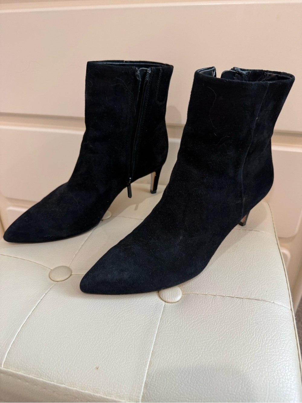 Sam Edelman ULISSA Black Suede Ankle Boots